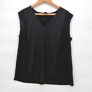 Metaphor Mixed Fabric Sleeveless Lightweight Aline Casual Edgy Tank Top Size XL